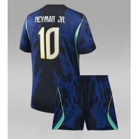 Brasilien Neymar Jr #10 Bortaställ Barn VM 2026 Korta ärmar (+ Korta byxor)